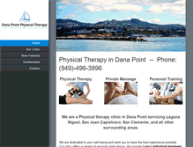 Tablet Screenshot of danapointphysicaltherapy.com